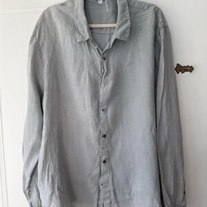 James Perse Light Gray Casual Shirt